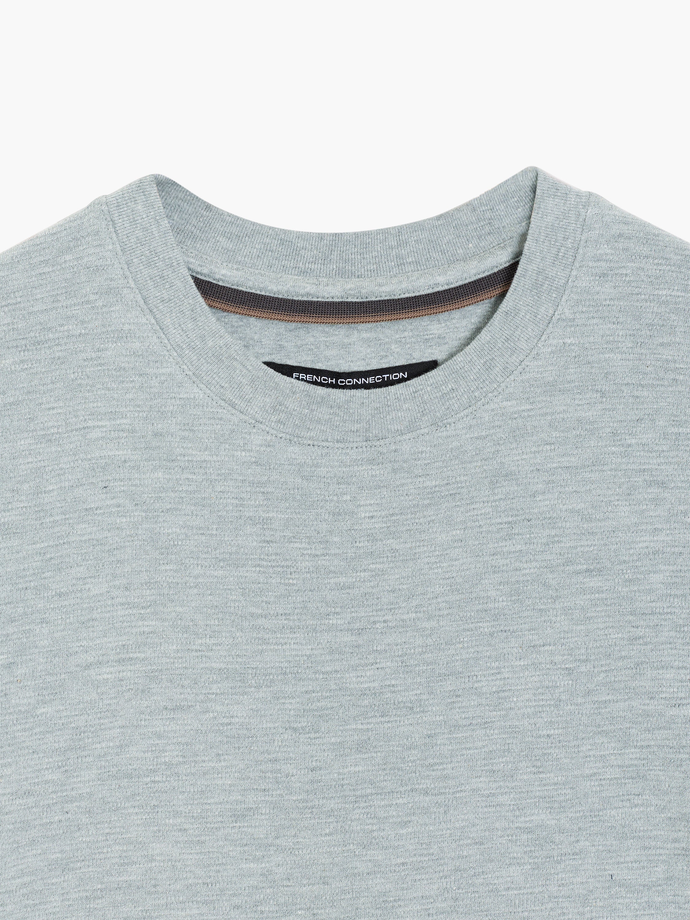 Short Sleeve Ottoman Texture Light Grey T-Shirt