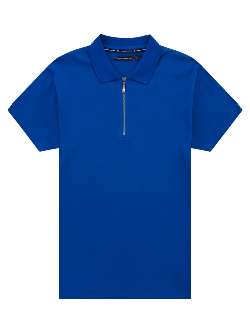 Short Sleeve Pique Zip Polo Shirt