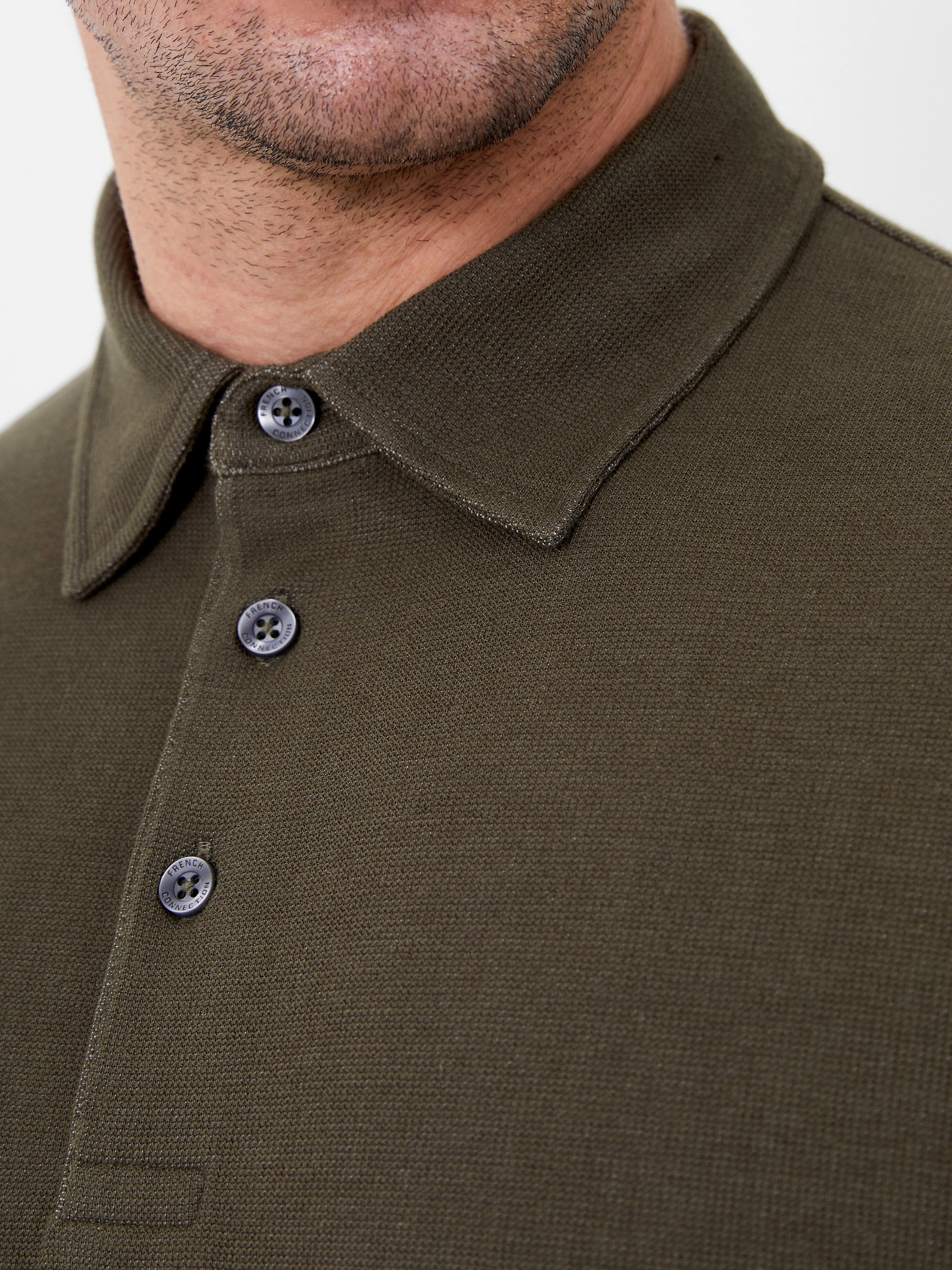 Grid Texture Polo Shirt