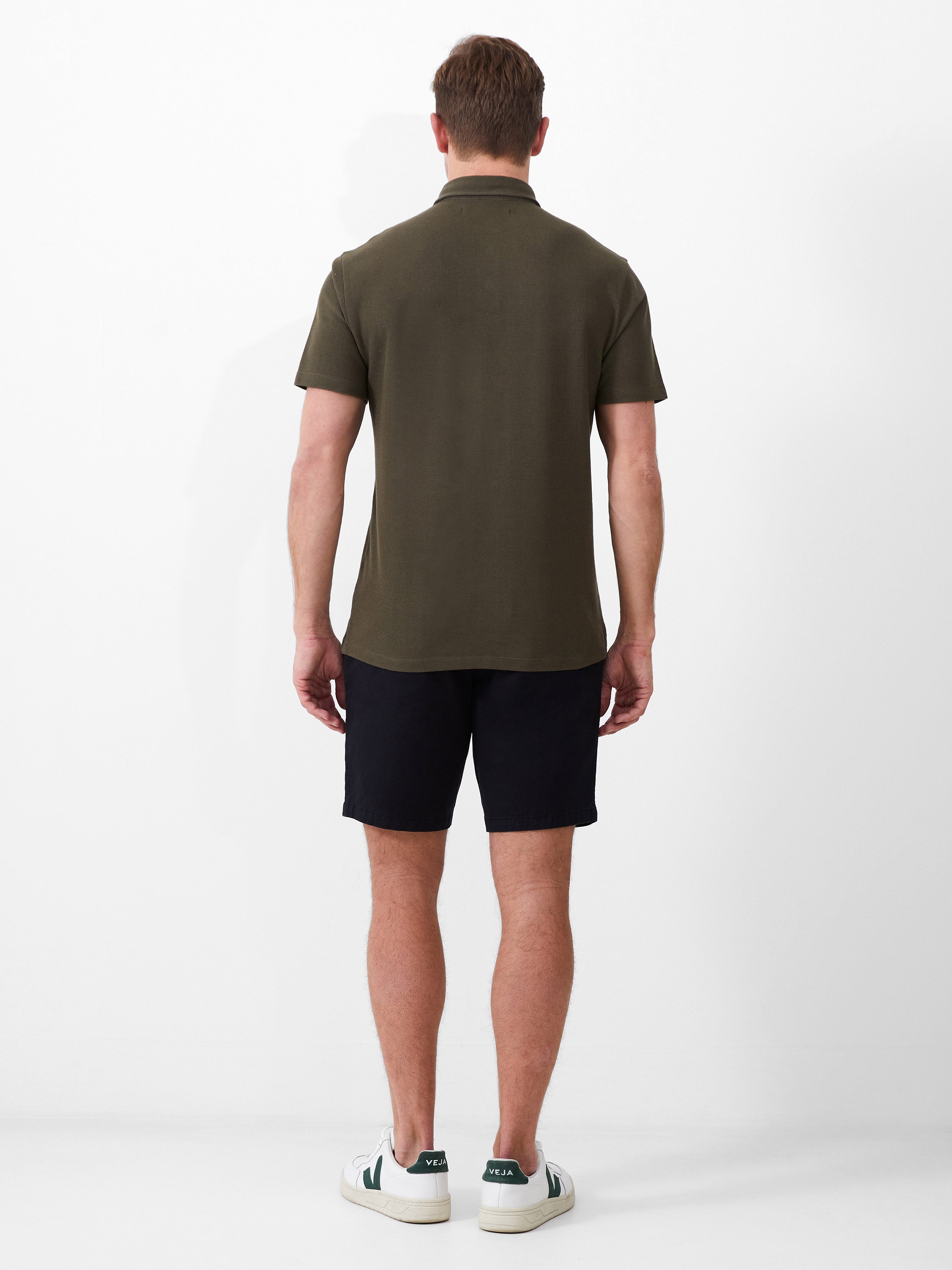 Grid Texture Polo Shirt