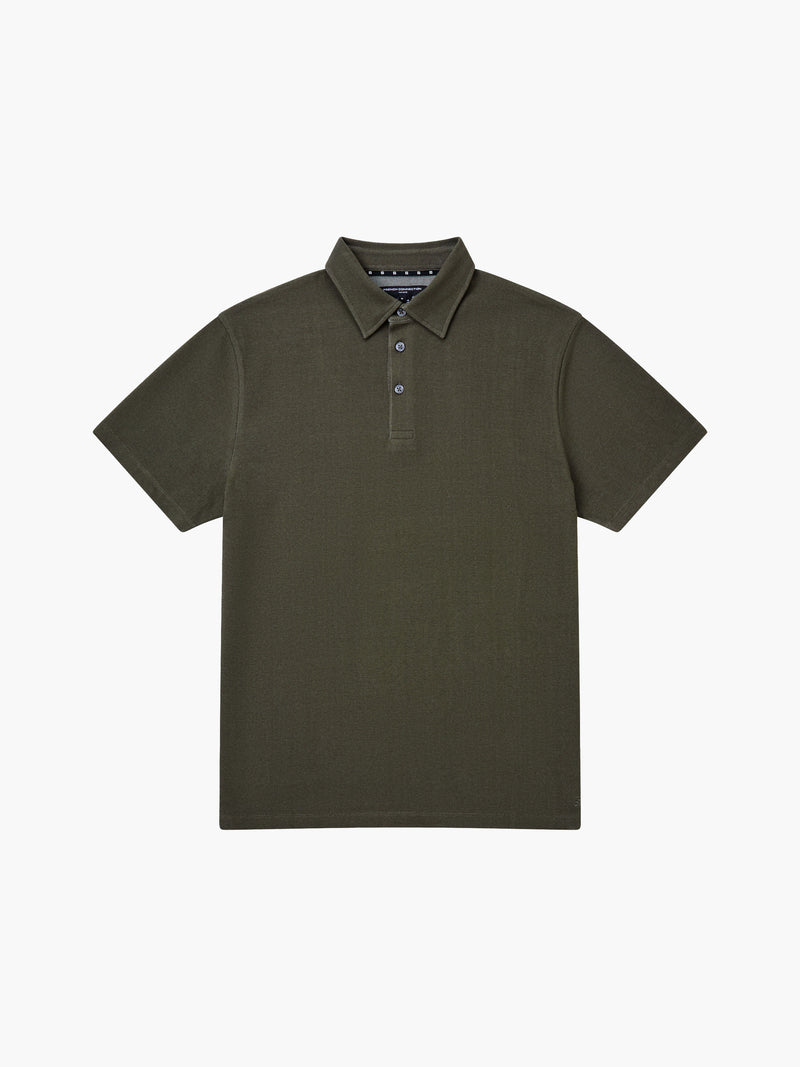 Grid Texture Polo Shirt