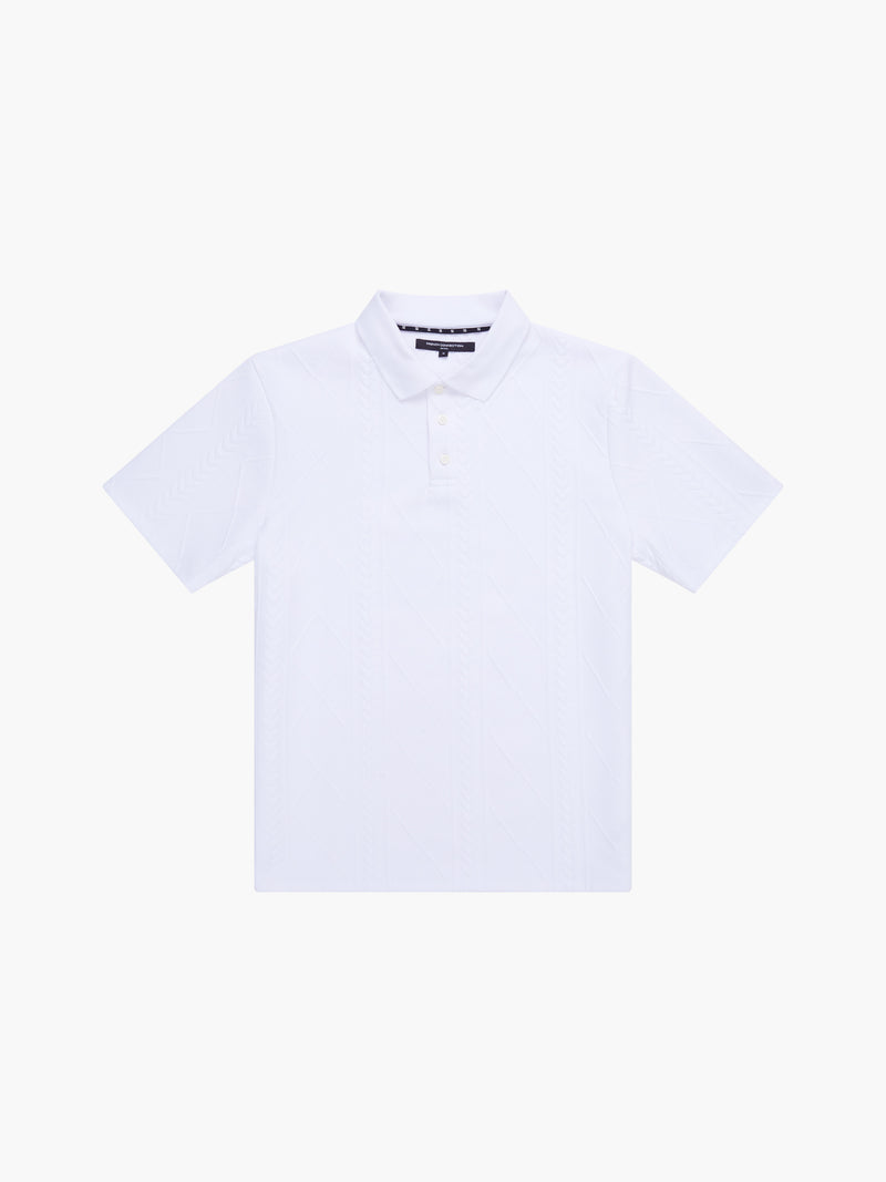 Jacquard Short Sleeve Polo Shirt    