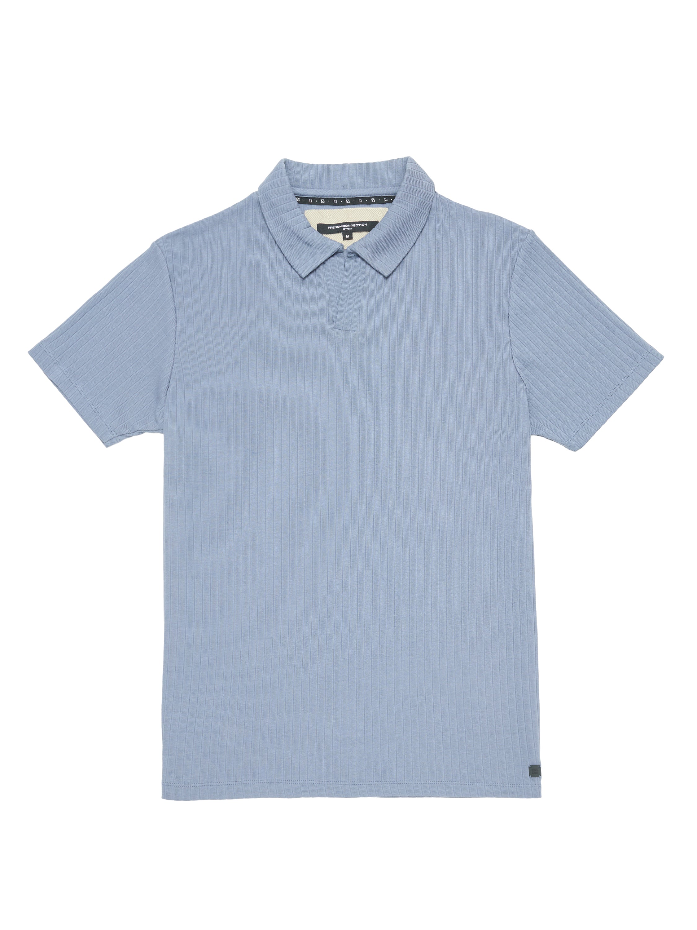 Variated Rib Short Sleeve Polo Shirt