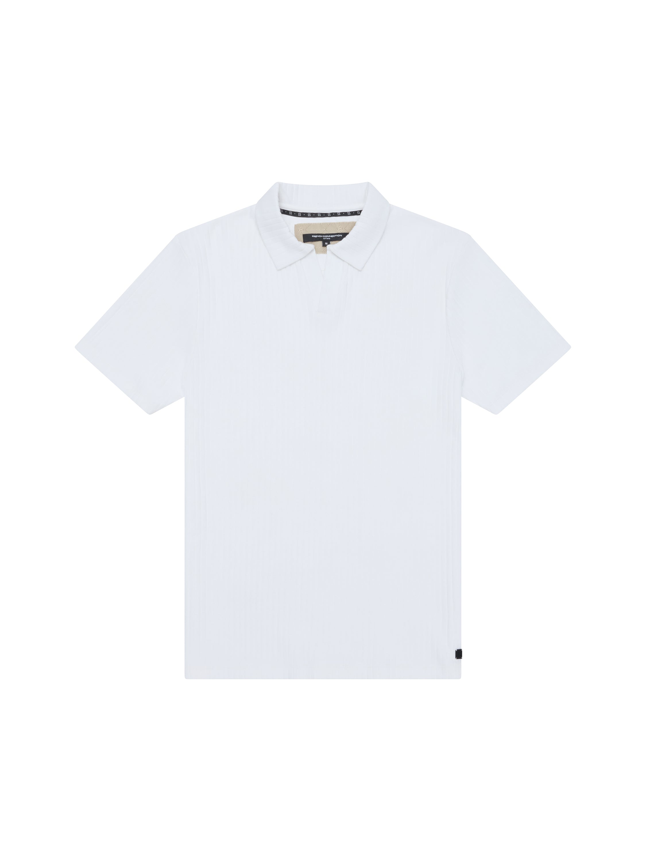 Variated Rib Short Sleeve Polo Shirt