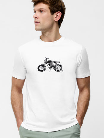 Motorbike Organic Short Sleeve Graphic T-Shirt