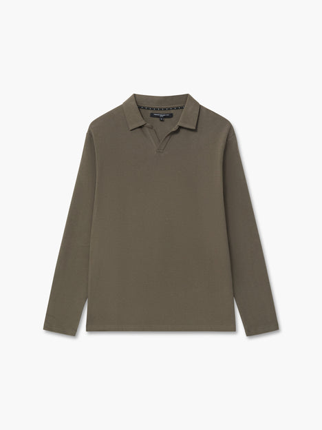 Long Sleeve Ottoman Trophy Neck Shirt
