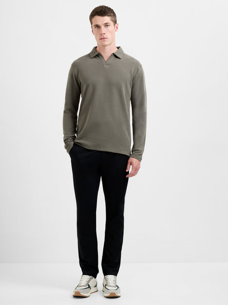 Long Sleeve Ottoman Trophy Neck Shirt