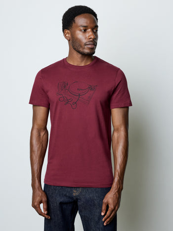 Short Sleeve Organic Turntable Graphic T-Shirt