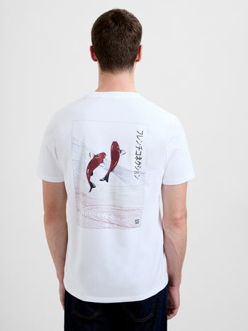 Jumping Koi Organic Graphic T-Shirt