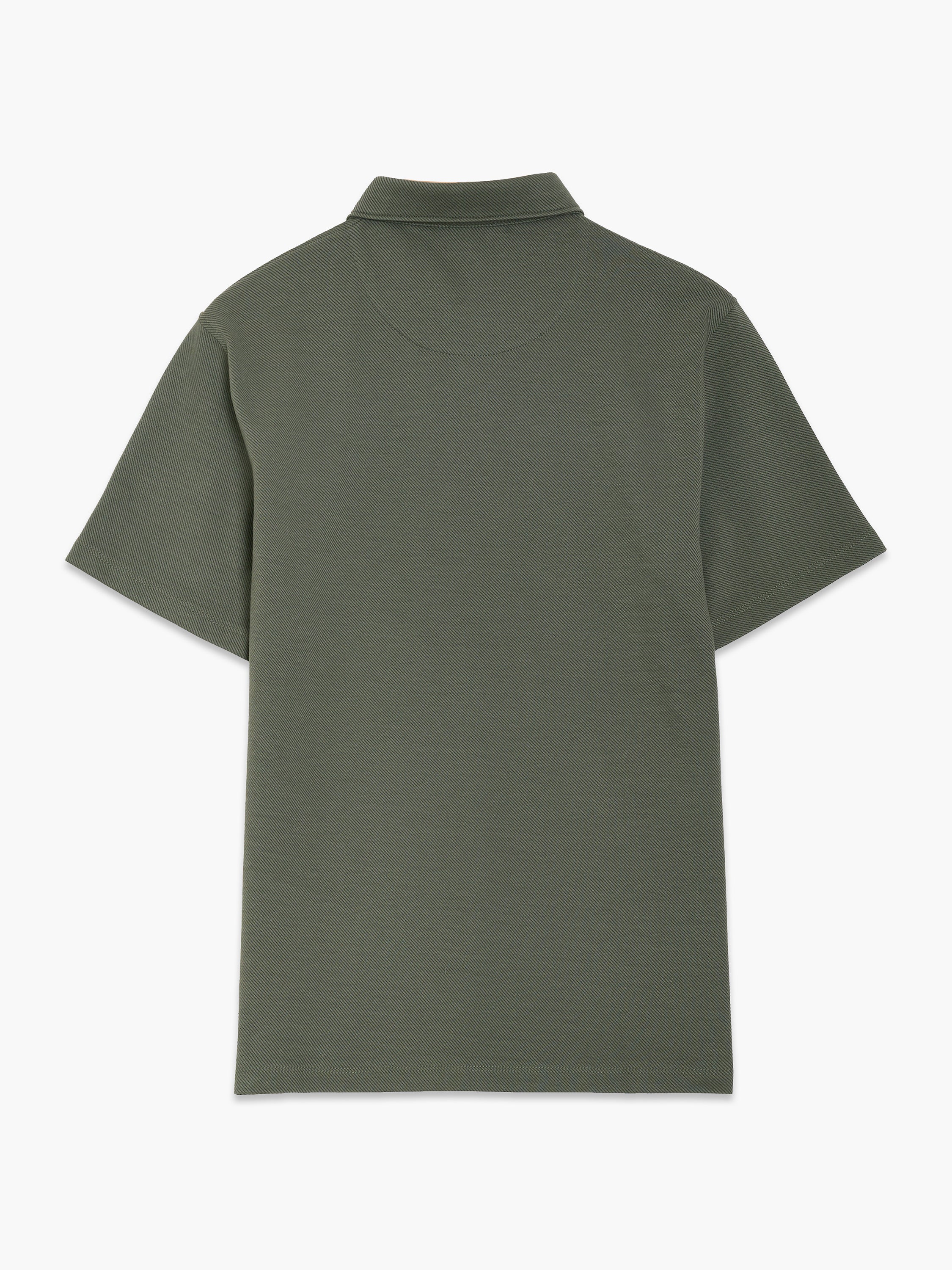 Short Sleeve Diagonal Stripe Polo Shirt