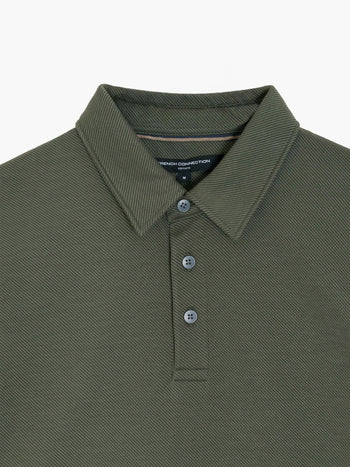 Short Sleeve Diagonal Stripe Polo Shirt