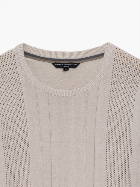 Link Stitch Stone Crew Neck Jumper