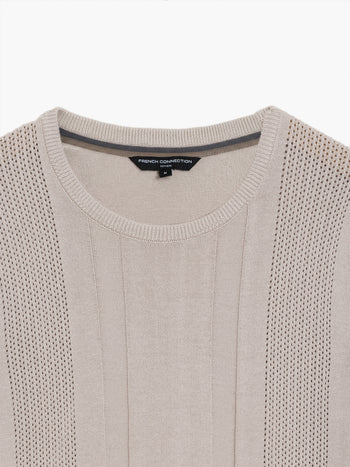 Link Stitch Stone Crew Neck Jumper