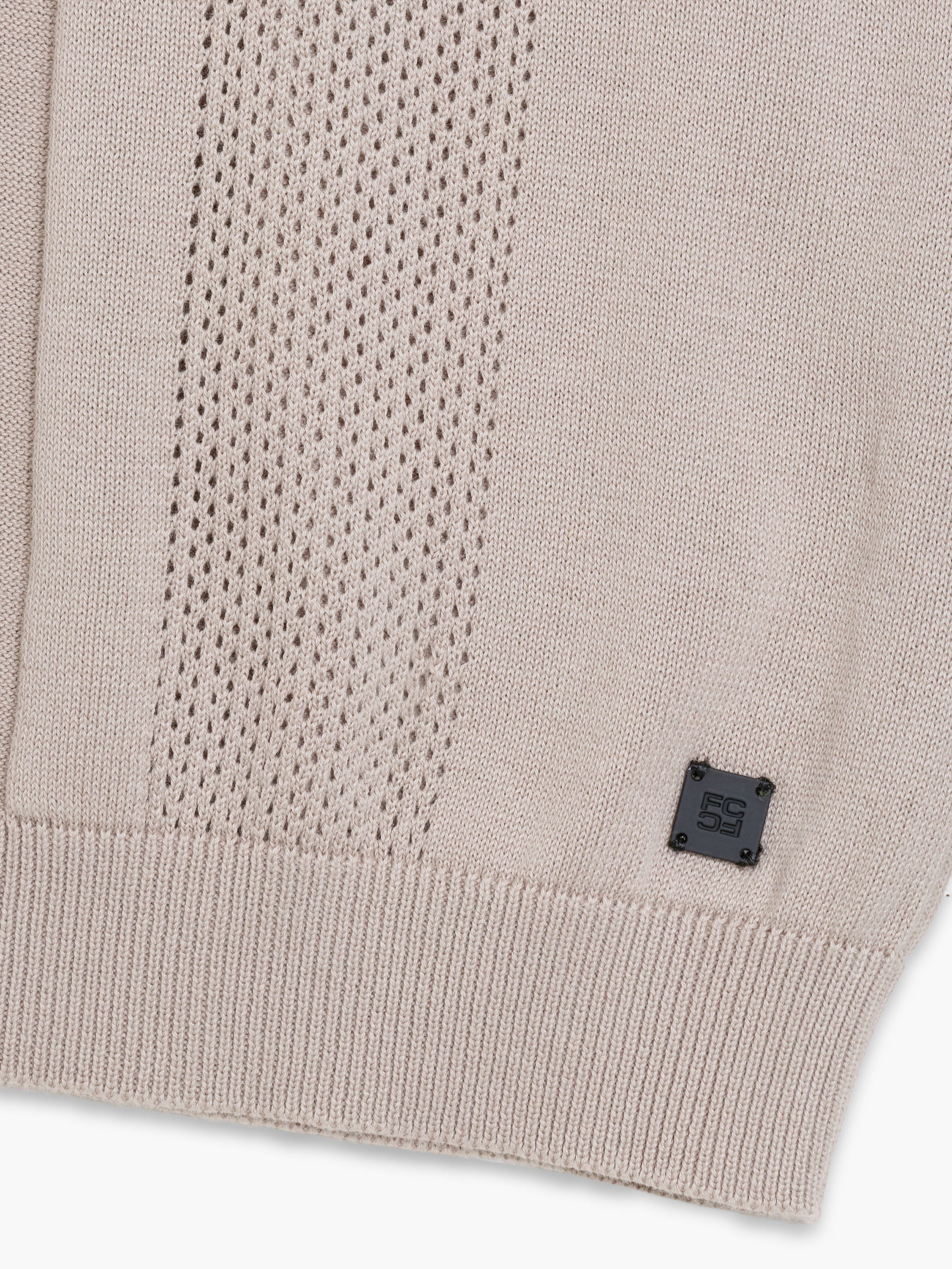 Link Stitch Stone Crew Neck Jumper