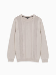 Link Stitch Stone Crew Neck Jumper