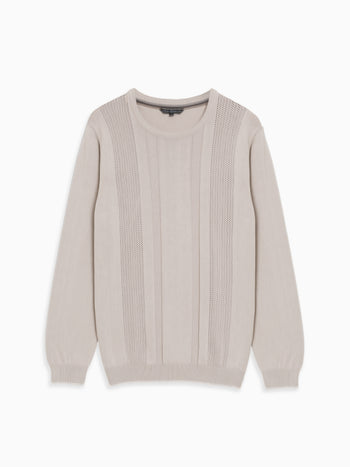Link Stitch Stone Crew Neck Jumper