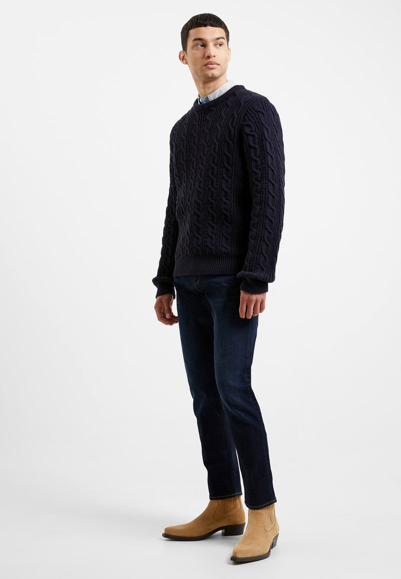 Soft Cable Knit Crew Neck Jumper