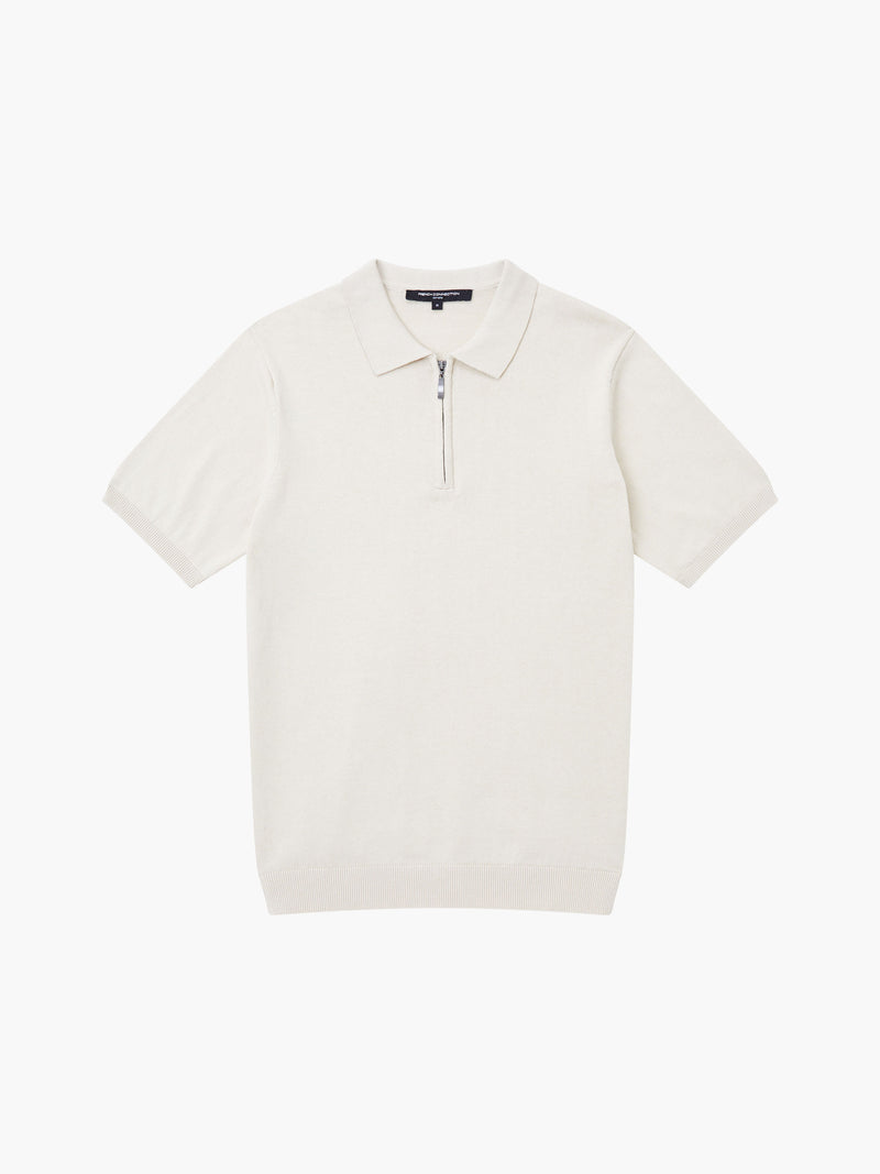 Zip Neck Short Sleeve Polo Shirt