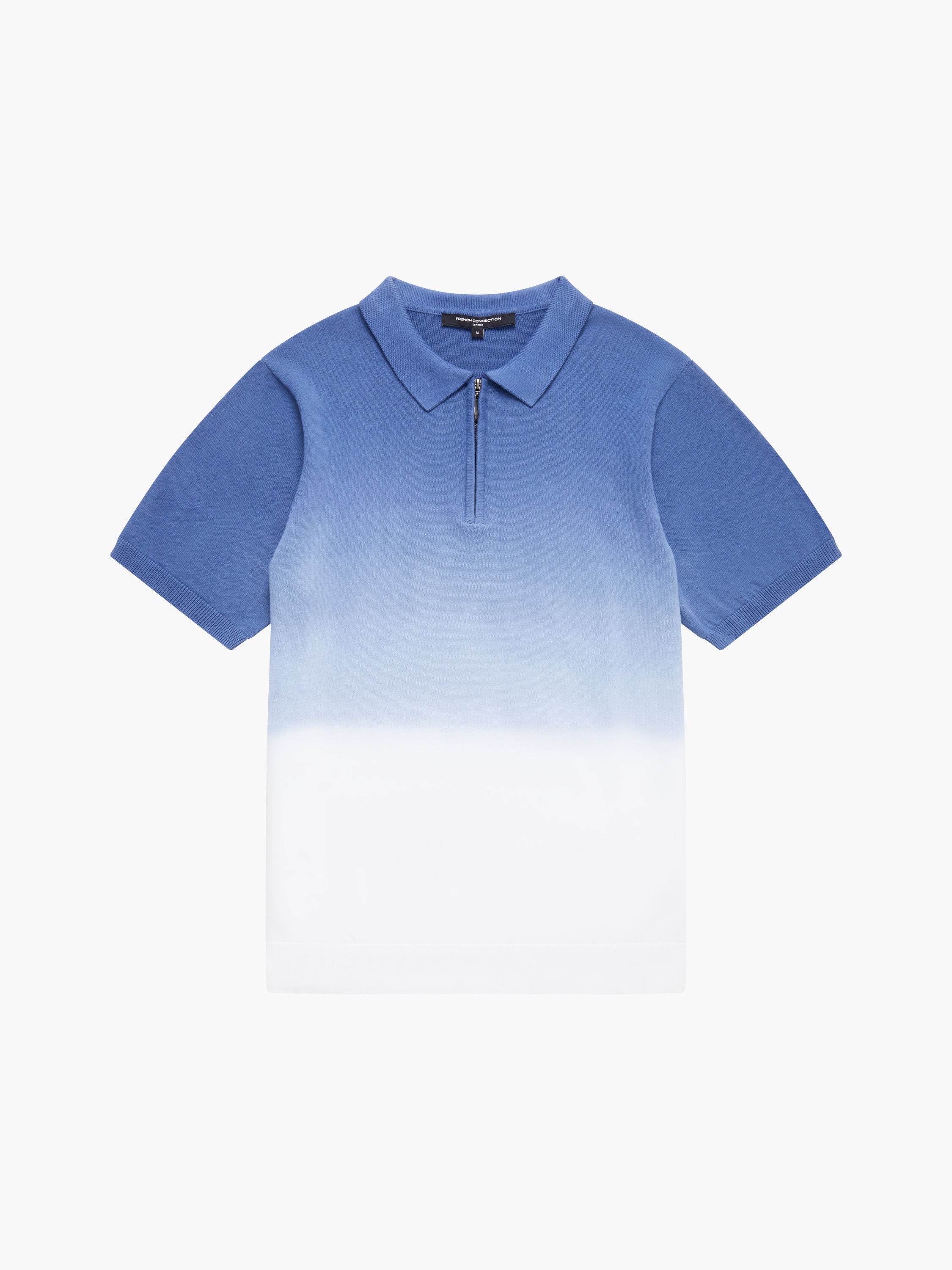 Ombre Half Zip Polo Shirt