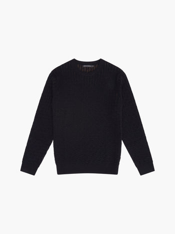 Two Tone Cable Knit Jumper