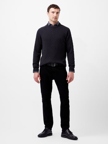 Two Tone Cable Knit Jumper