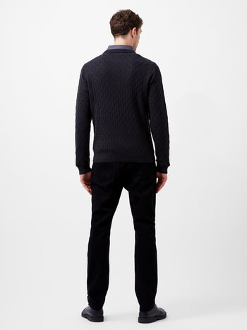 Two Tone Cable Knit Jumper