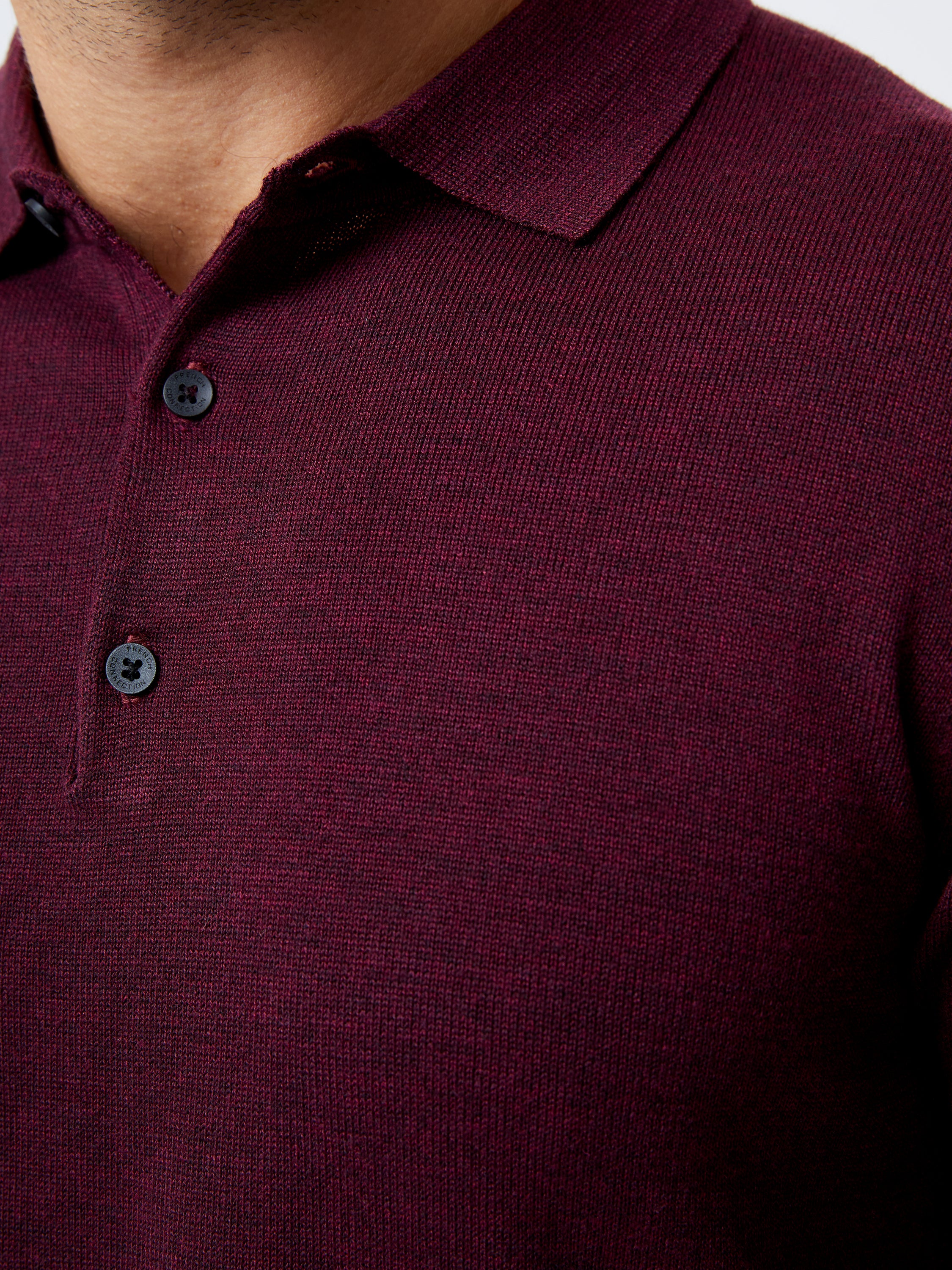3 Button Knit Polo Shirt