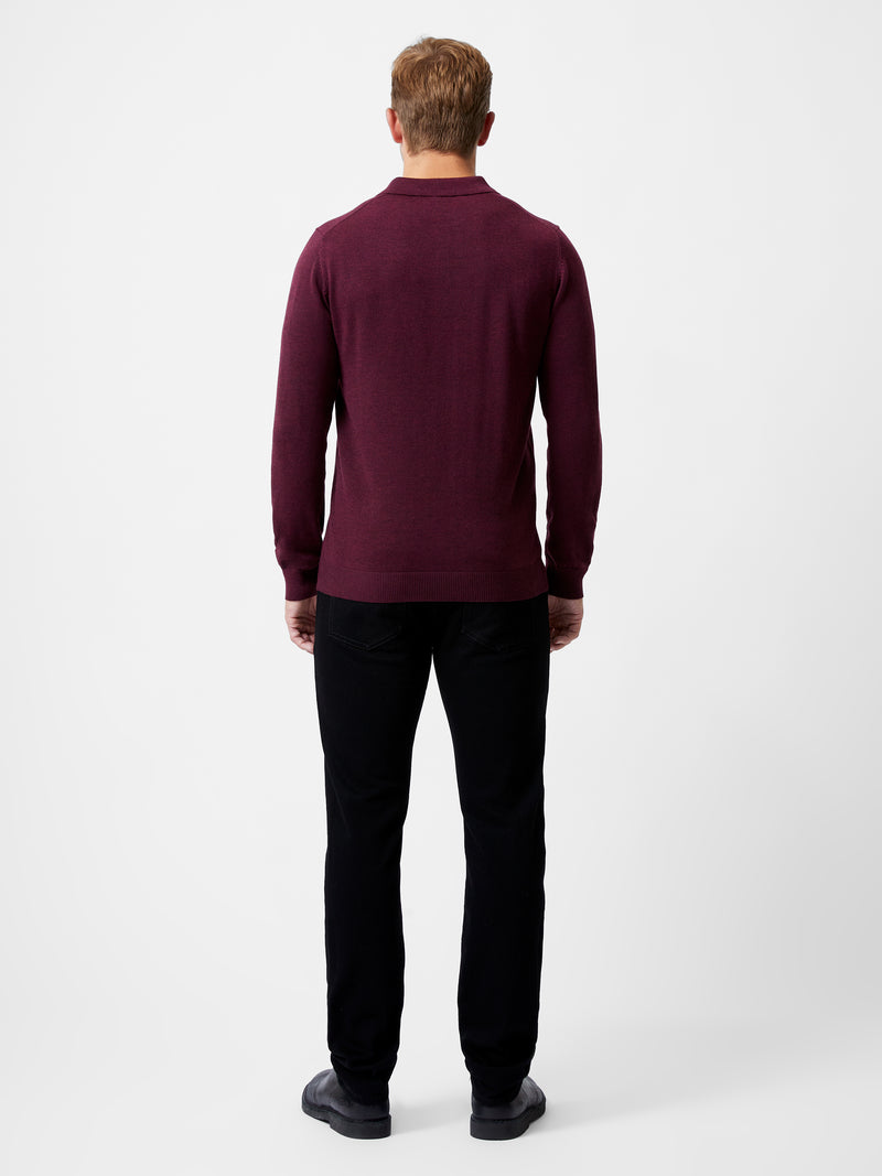 3 Button Knit Polo Shirt