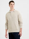Heavy Knitted Long Sleeve Polo Jumper