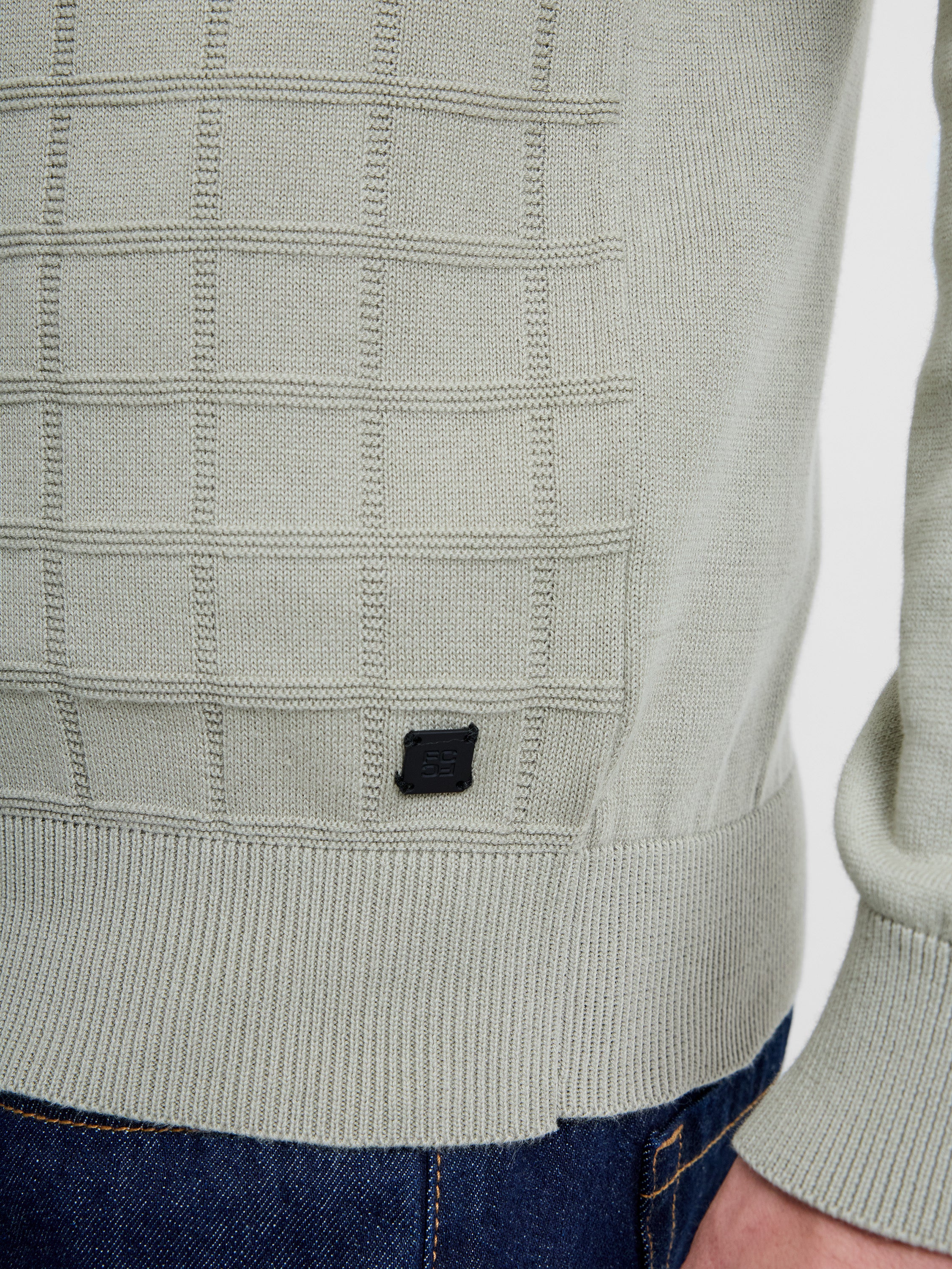 Long Sleeve Half Zip Knit Jumper