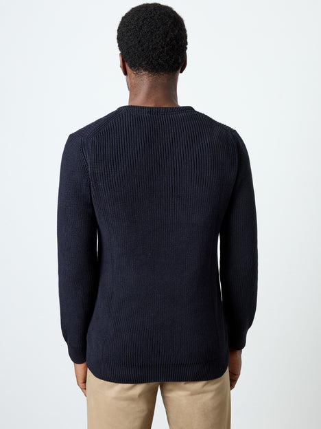 Cardigan Stitch Crew Neck Jumper