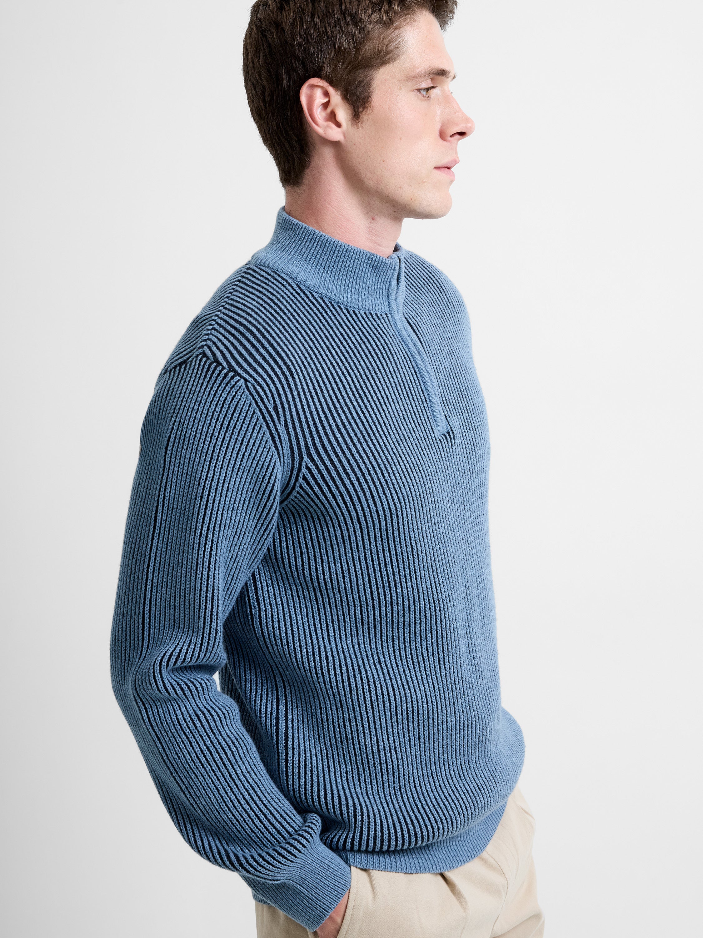 Half Zip Wool Blend Jumper