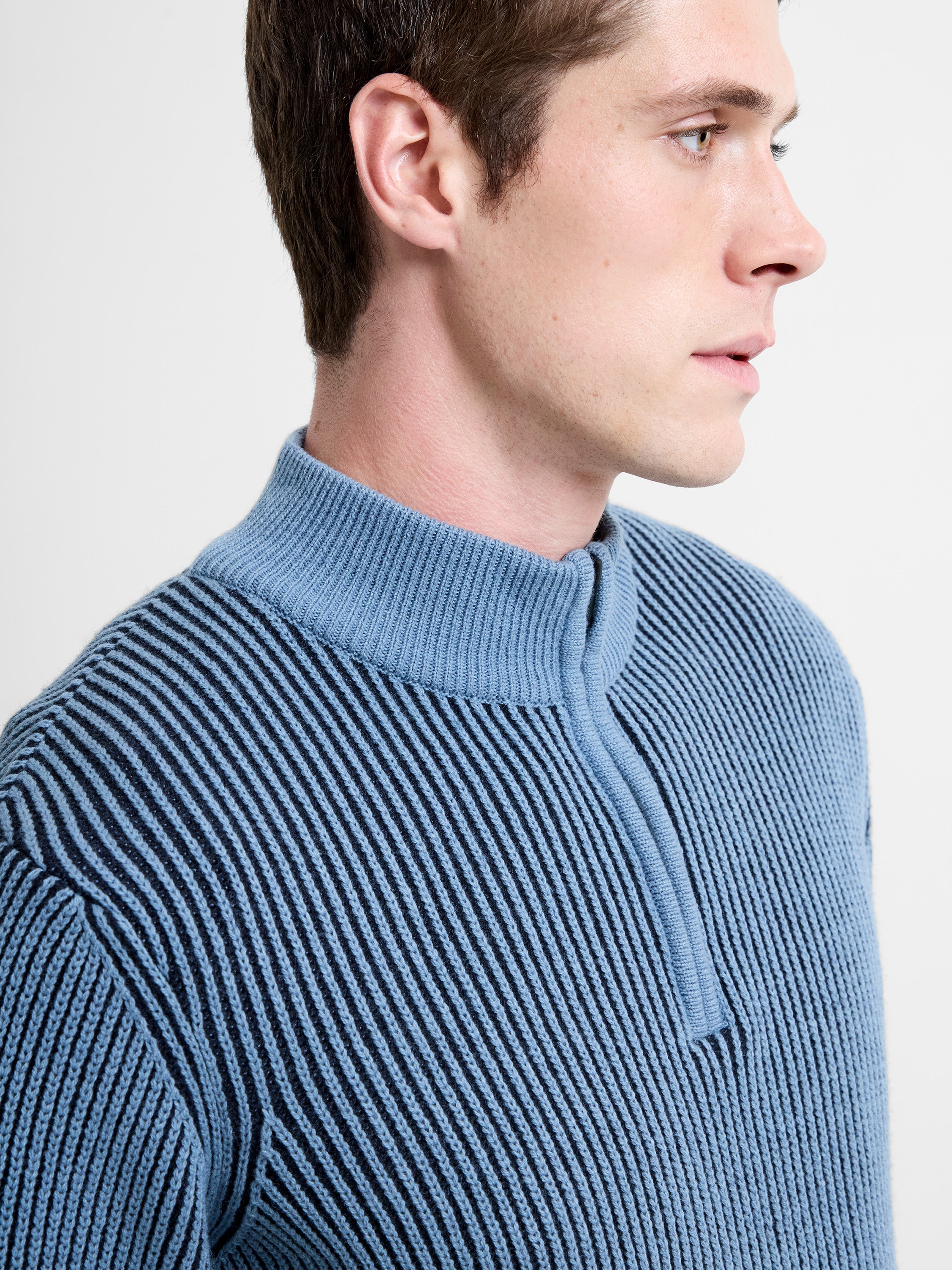 Half Zip Wool Blend Jumper