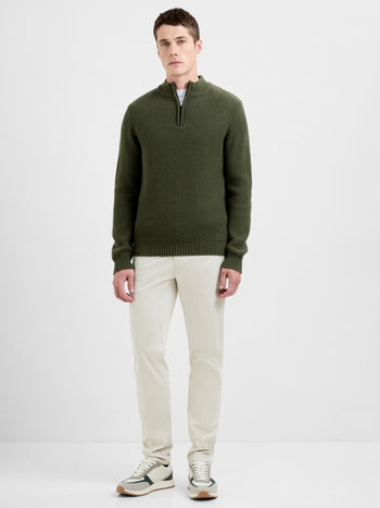 Half Zip Mock Neck Jumper