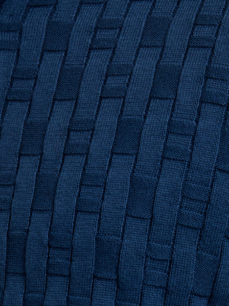 Box Knit Long Sleeve Polo Collar Jumper