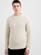 Crew Neck Purl Stitch Jumper