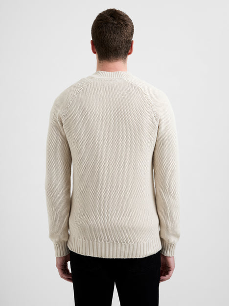 Crew Neck Pearl Stitch Jumper