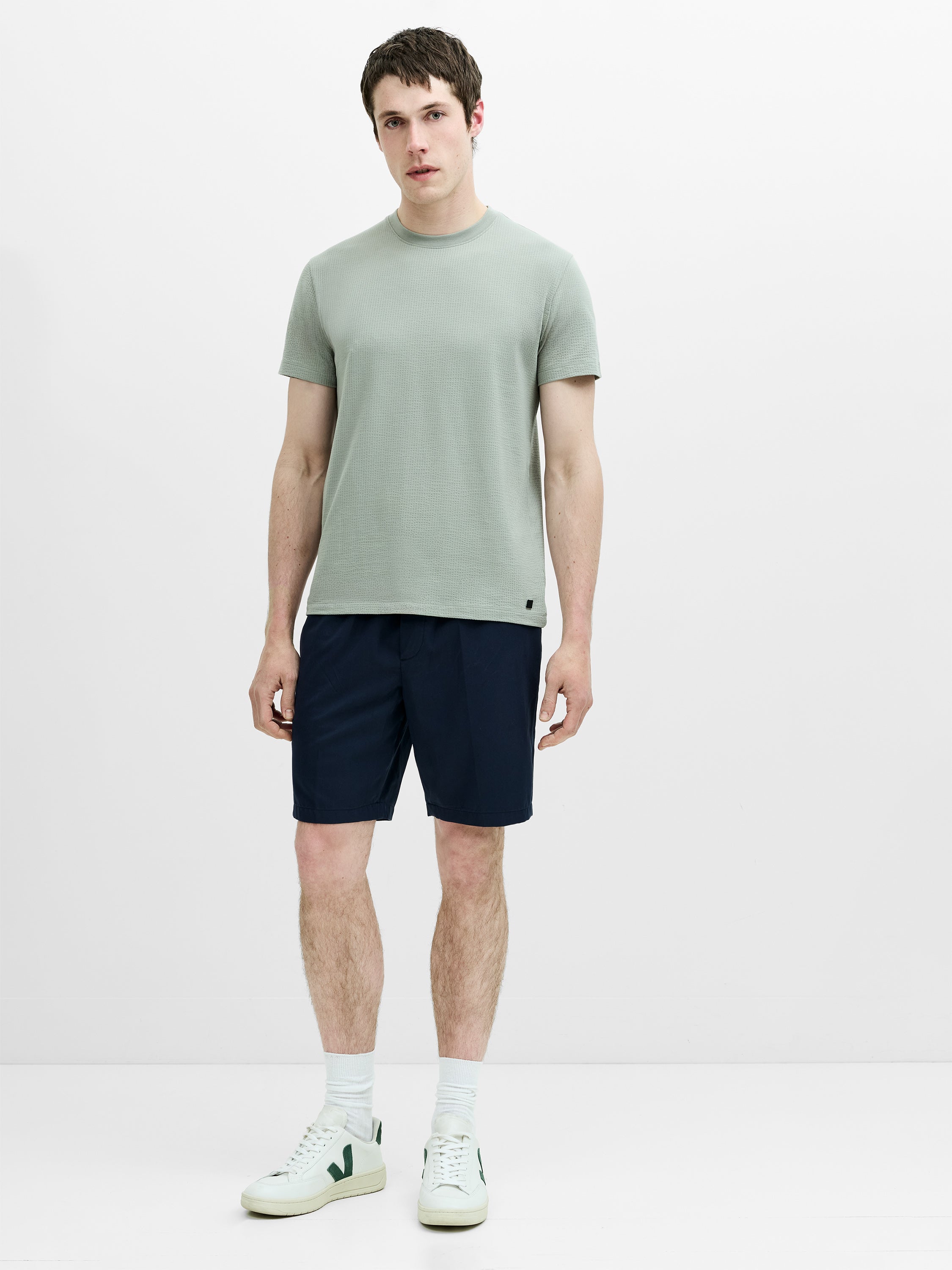 Casual Comfort Drawstring Navy Shorts