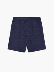 Twill Navy Blue Striped Shorts