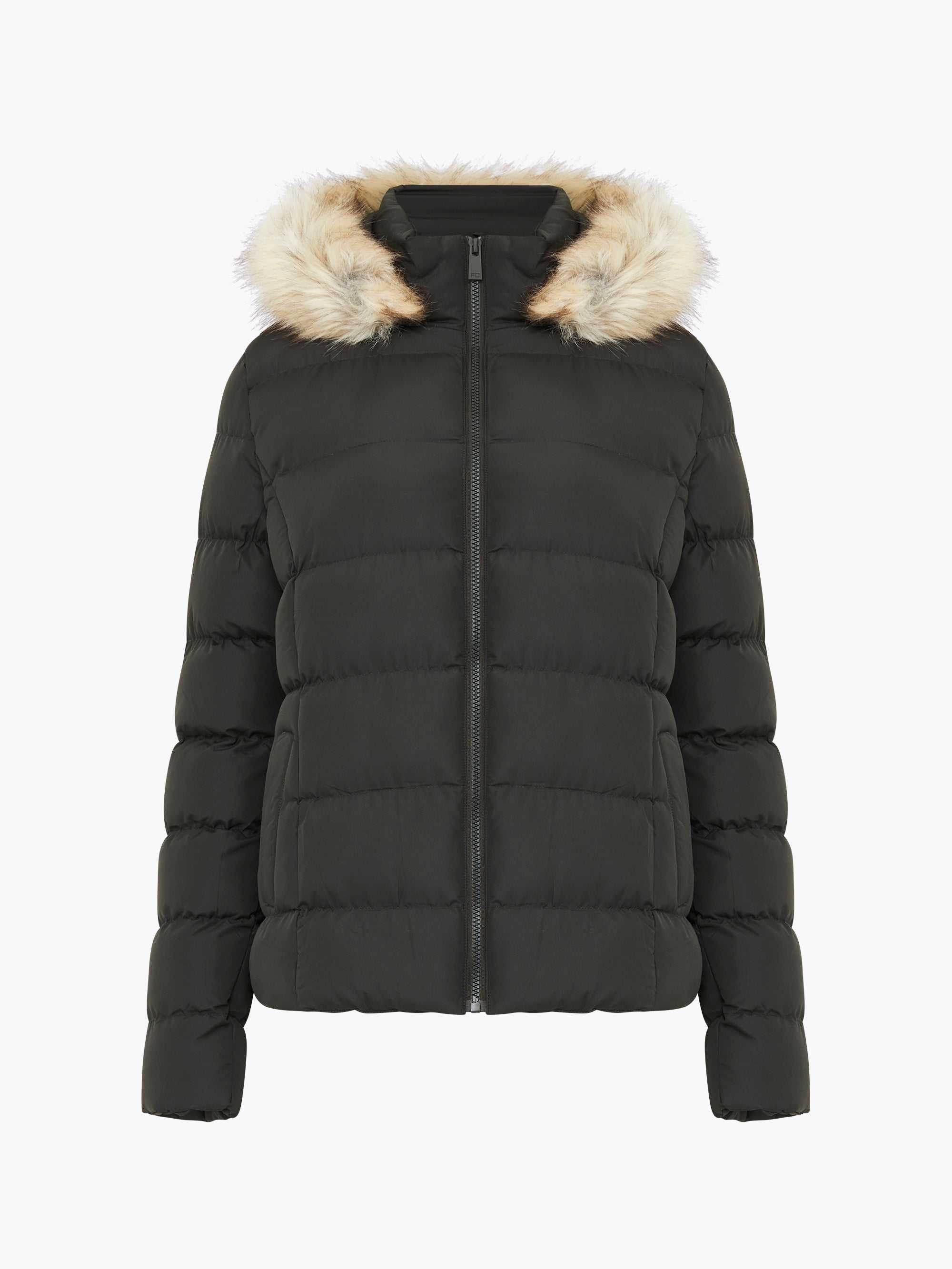 Faux Fur Hooded Puffer Coat