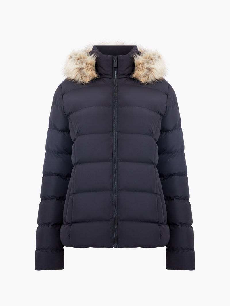 Faux Fur Hooded Puffer Jacket