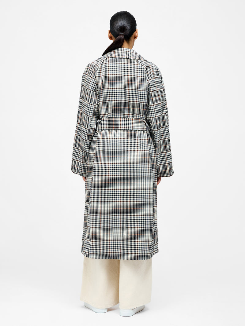 Check Trench Coat