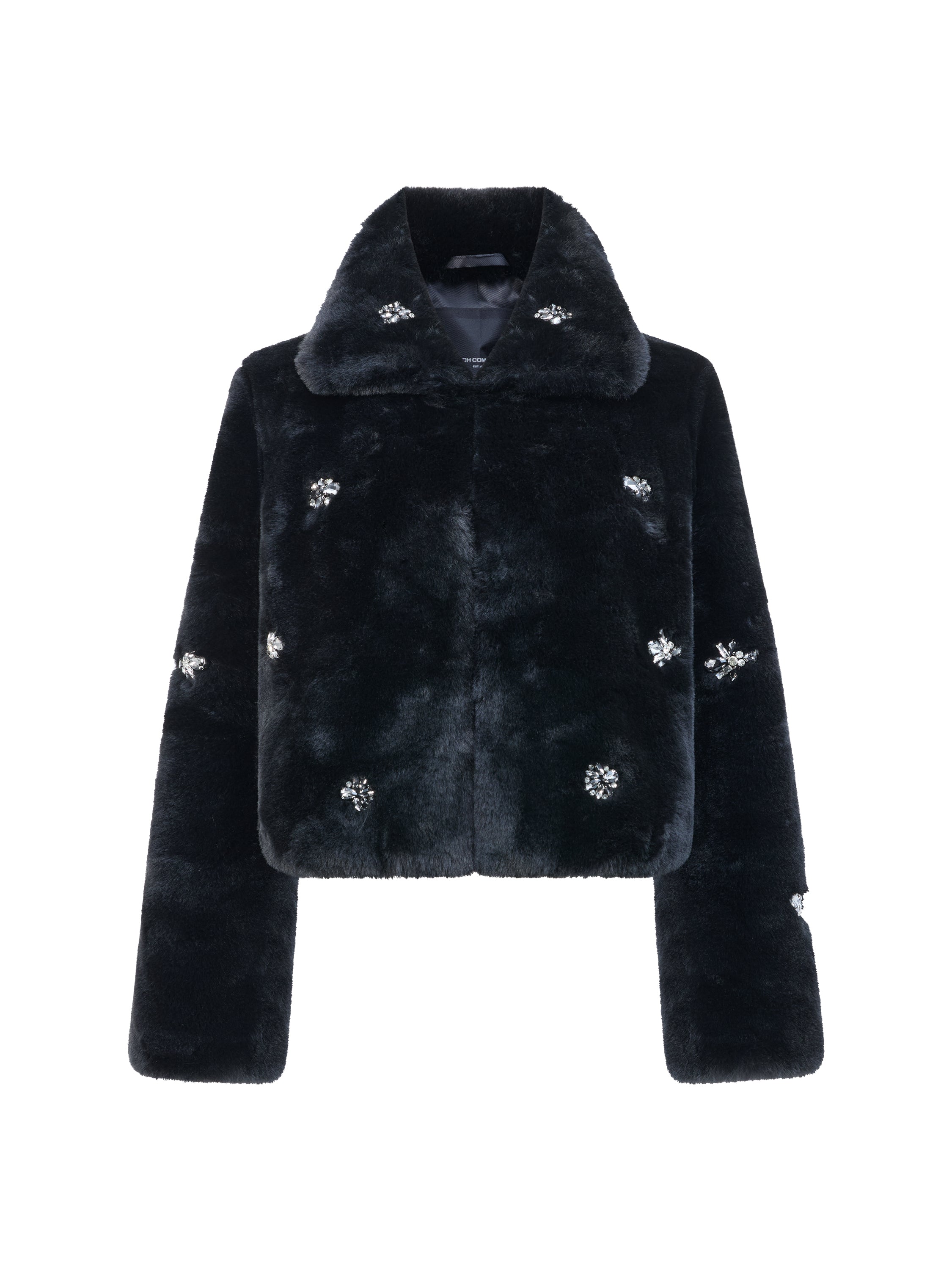 Theresa Faux Fur Diamante Short Coat