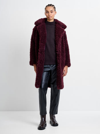 Boucle Peak Collar Coat