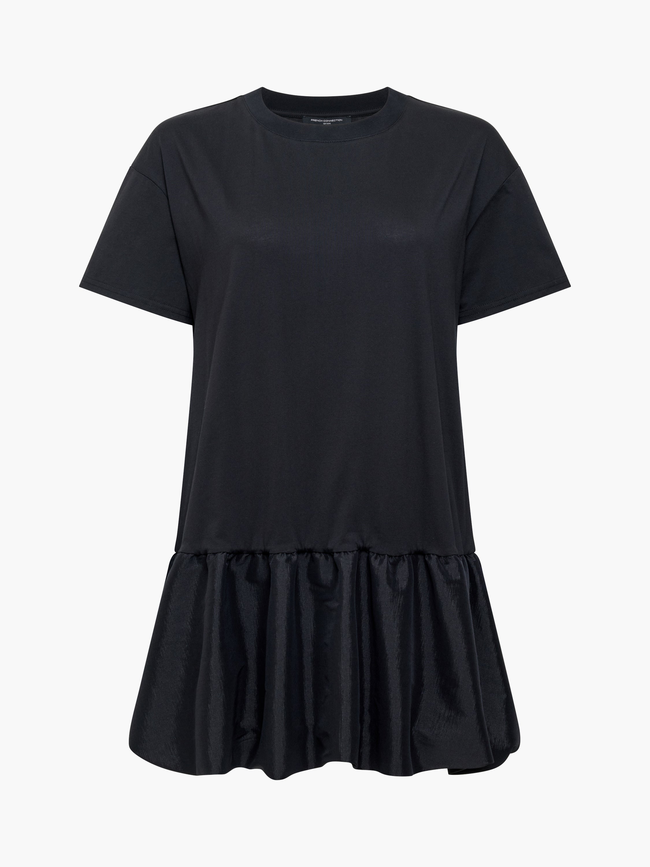 Sivine Bubble Hem Black Mini Dress