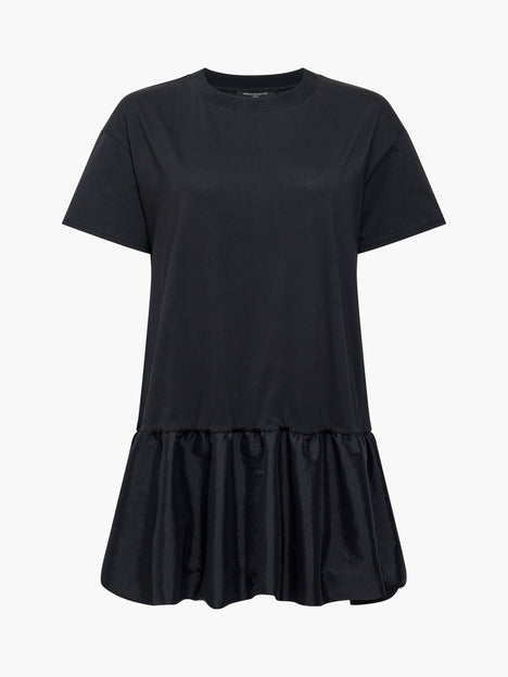 Sivine Bubble Hem Black Mini Dress