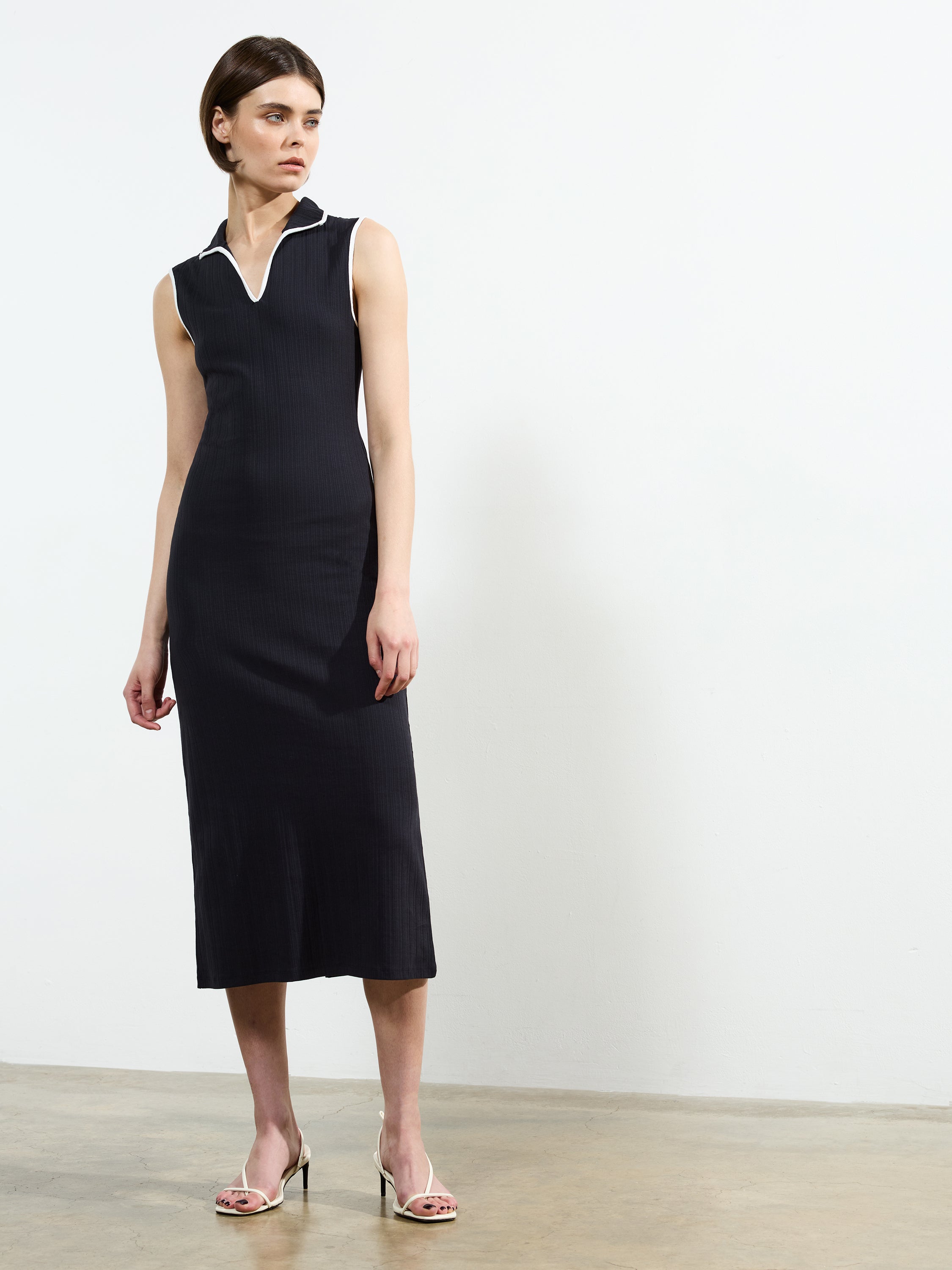 Sassia Rib Polo Neck Midi