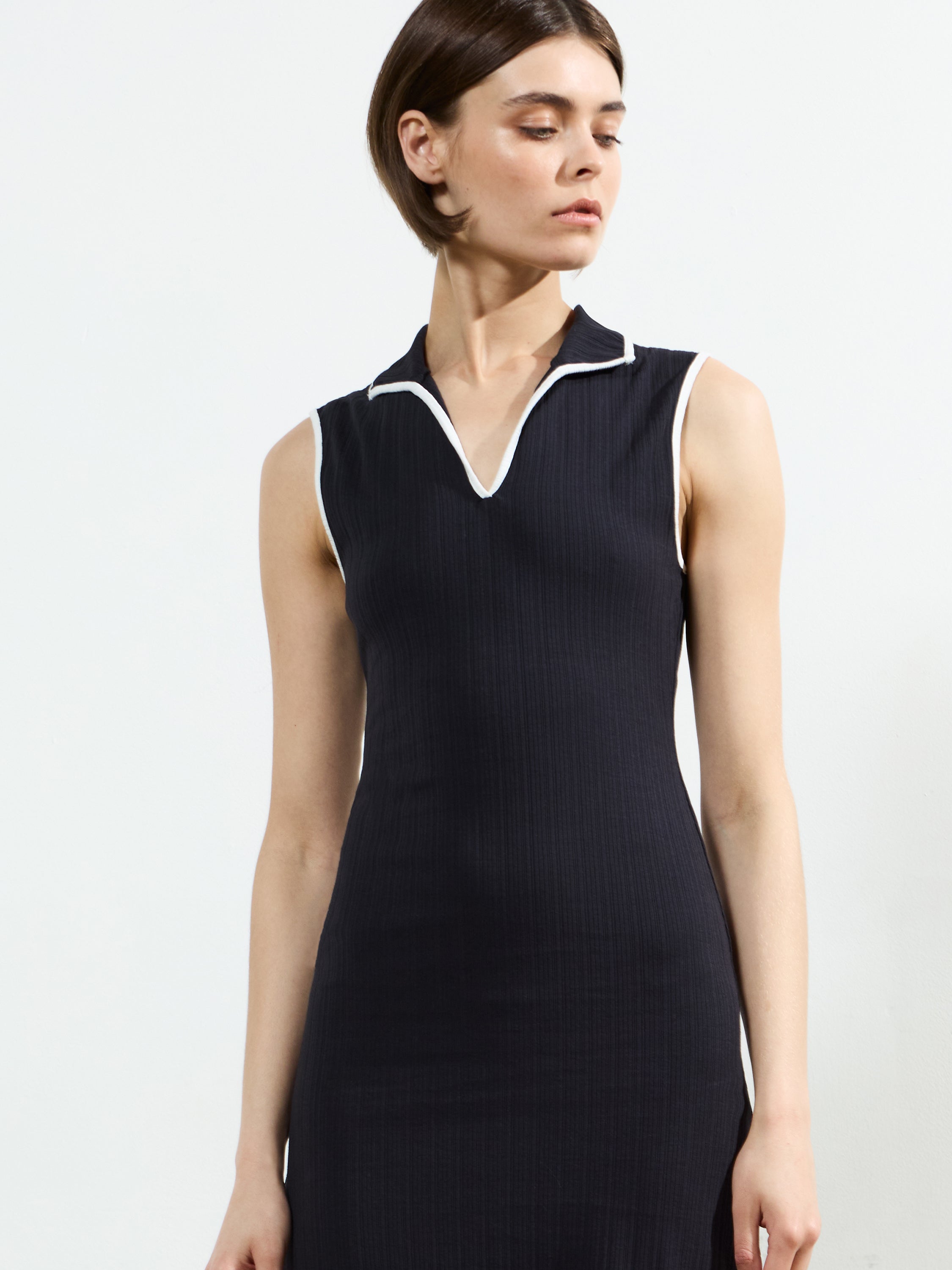 Sassia Rib Polo Neck Midi