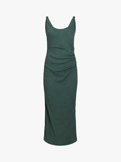 Trixie Textured Knot Strap Midi Dress