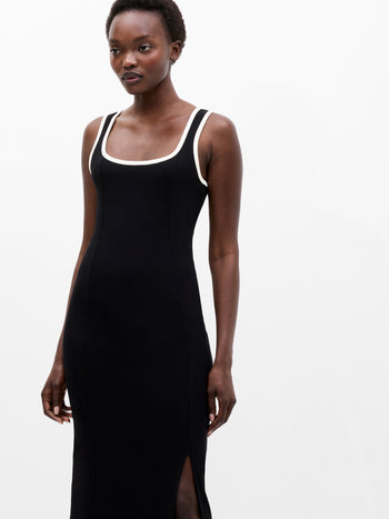 Square Neck Contrast Dress